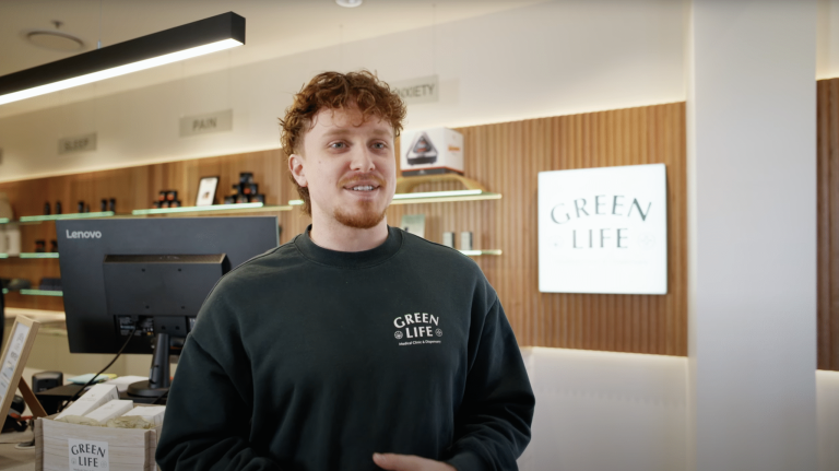 Jake from the Green Life Clinics team in-store