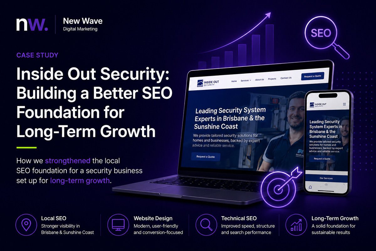 Inside Out Security website redesign shown on laptop and mobile