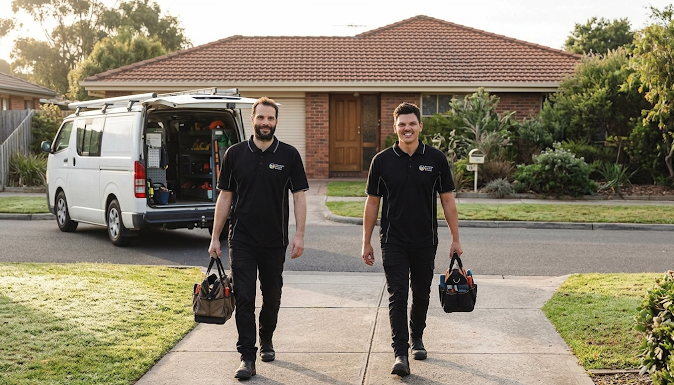 Mornington Peninsula Services owners arriving at a job